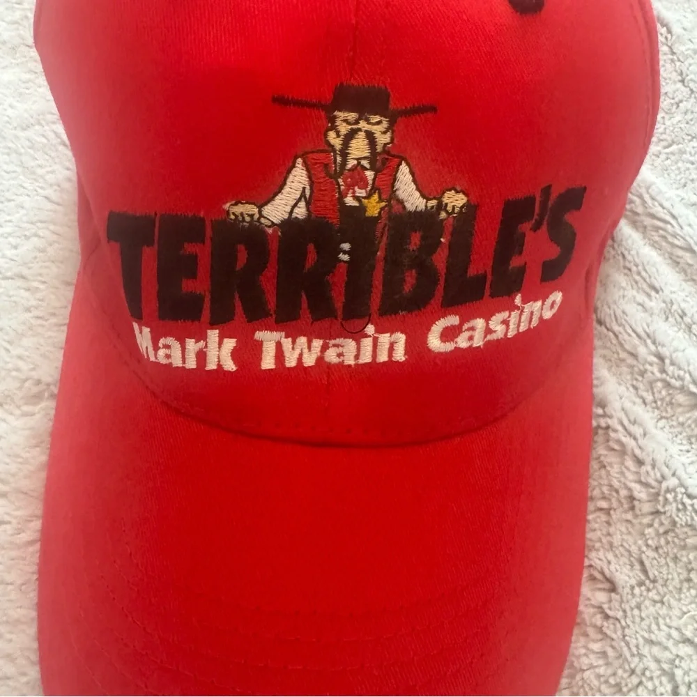Seba Terrible’s Mark‎ Twain Casino Red Snapback Hat Vintage Promo Souvenir